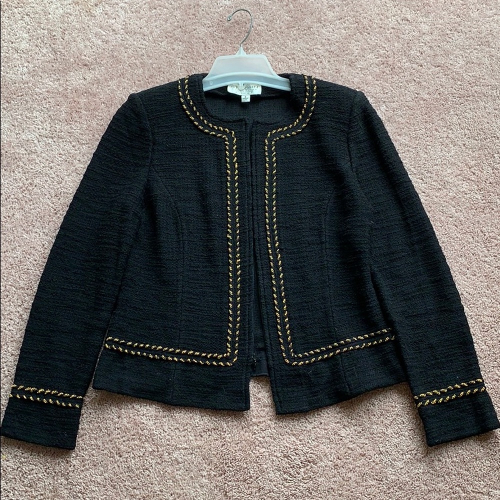 Black and gold St. John zip up